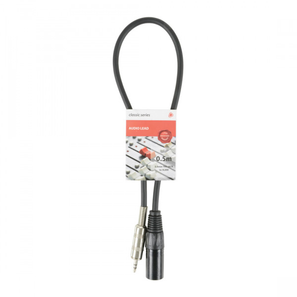 AVSL 3.5mm Mini Jack to XLR Male Cable - 0.5m (190065)