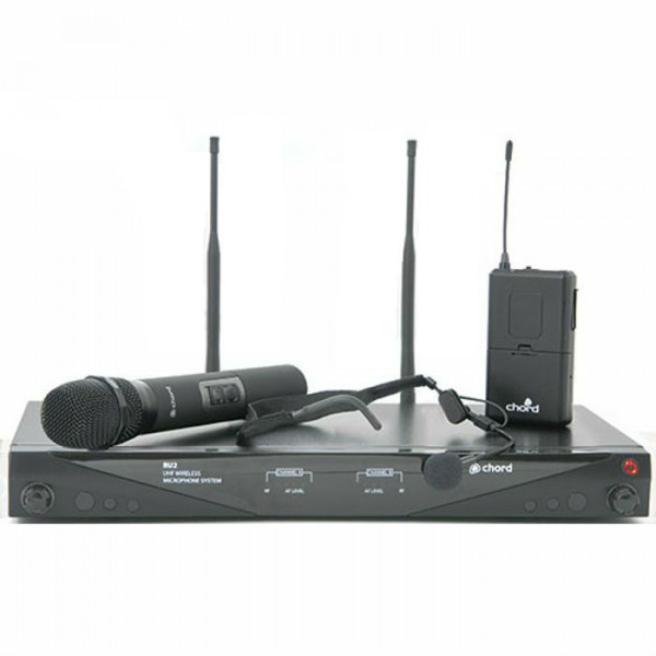 Chord RU2C Dual Combo UHF Microphone System (863.8 & 864.8MHz)