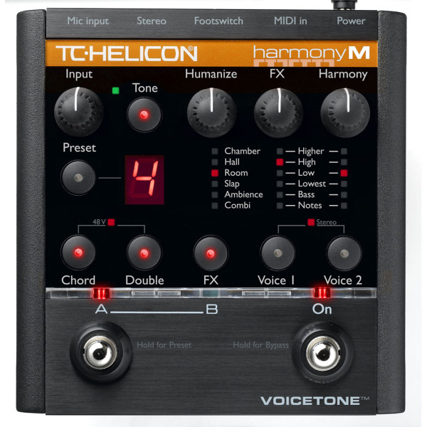 TC Helicon VoiceTone Harmony M Vocal FX Pedal for keyboardists
