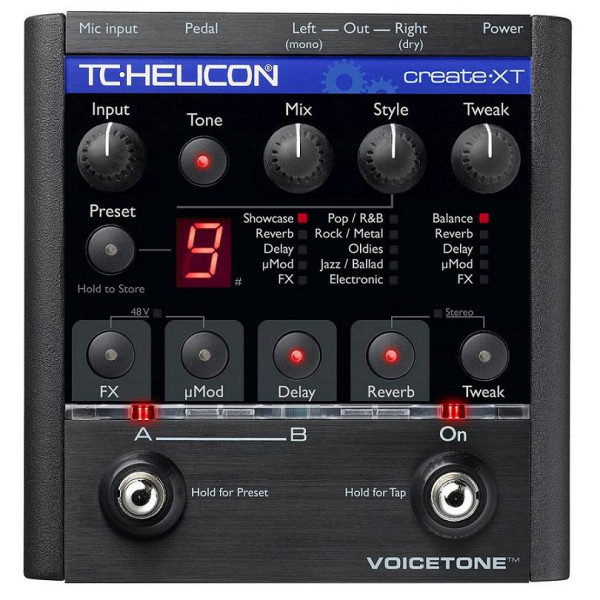 TC Helicon VoiceTone Create XT Vocal Effects Processor Pedal