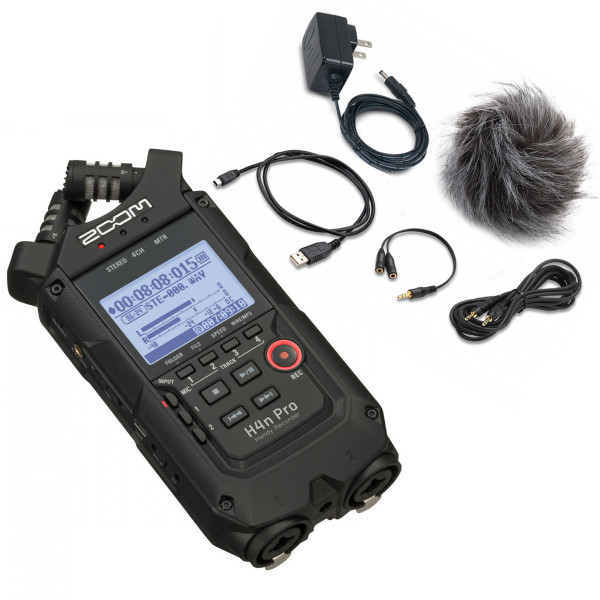 Zoom H4n PRO Black Handy Recorder + Accessory Pack