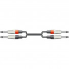 Chord Twin 6.3mm To Twin 6.3m Mono Jack Cable - 1.5m (190071) 