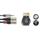 Stagg NUC3/MPS2XMR Minijack to Stereo XLR Male Cable 3m