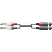 View and buy AVSL Twin 6.3mm Unbalanced Jack to Twin XLR Male Cable - 3m (190035) online