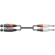 View and buy SKYTRONICS Twin XLR Female to Twin x 6.3mm Unbalanced Jack Cable - 3m (190040) online