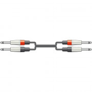 View and buy Chord Twin 6.3mm To Twin 6.3m Mono Jack Cable - 1.5m (190071)  online
