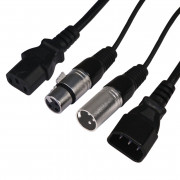 View and buy LEDJ Combi DMX Lead & IEC Lighting Cable - 3M ( CABL174 )  online