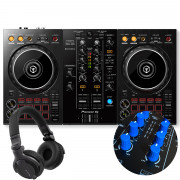 View and buy DDJ-400 + Royal Blue Knobs & Faders Pack + HDJ-CUE1 Headphones online