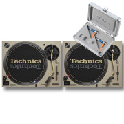 View and buy Technics SL1200M7L Beige Pair With Concorde DJ MK2 Twin Pack online