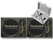 View and buy Technics SL1200M7L Green Pair With Concorde Scratch MK2 Twin Pack online